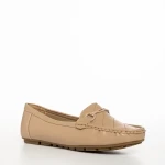 Stanley bézs női mokaszin, műbőrből készült