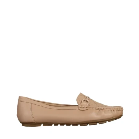 Stanley bézs női mokaszin, műbőrből készült