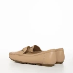 Stanley bézs női mokaszin, műbőrből készült