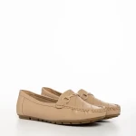 Stanley bézs női mokaszin, műbőrből készült