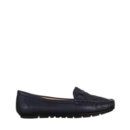 Stanley kék női mokaszin, műbőrből készült