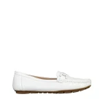 Terrance fehér női mokaszin, műbőrből készült