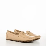 Terrance bézs női mokaszin, műbőrből készült