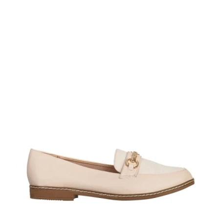Vance bézs női mokaszin, műbőrből készült