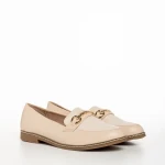 Vance bézs női mokaszin, műbőrből készült