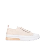 Nathana bézs női tornacipő, textil anyagból készült