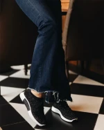 Thiago fekete női sportcipő, textil anyagból készült