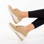 Riolla khaki női sportcipő, textil anyagból készült