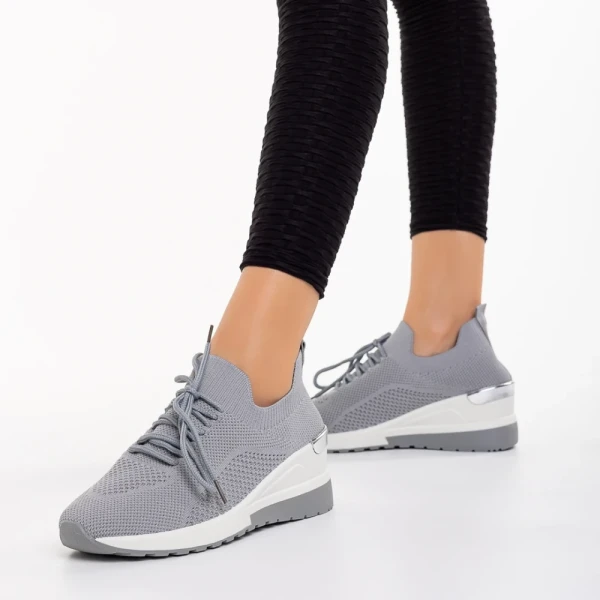 Riolla szürke női sportcipő, textil anyagból készült