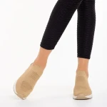 Misima khaki női sportcipő, textil anyagból készült