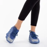 Nelly kék női sportcipő, textil anyagból készült