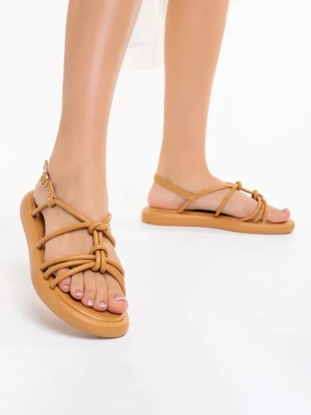 Beloved khaki női szandál, műbőrből készült