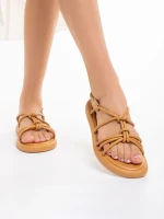 Beloved khaki női szandál, műbőrből készült