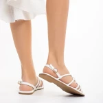 Shape fehér női szandál, műbőrből készült