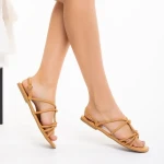 Shape khaki női szandál, műbőrből készült