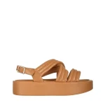 Aryna camel női szandál, műbőrből készült