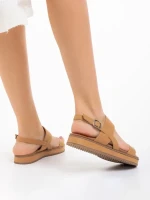 Salina camel női szandál, műbőrből készült