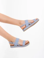 Salina kék női szandál, műbőrből készült