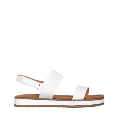 Shahar fehér női szandál, műbőrből készült