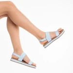 Shahar kék női szandál, műbőrből készült