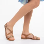 Xavia camel női szandál, műbőrből készült