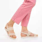 Polly camel női szandál, textil anyagból készült