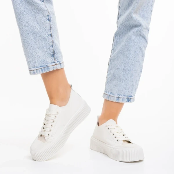 Dionne bézs női tornacipő, műbőrből készült