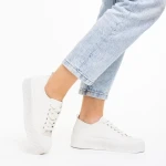 Dionne bézs női tornacipő, műbőrből készült