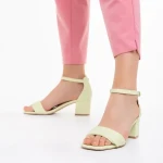 Milana zöld női szandál, műbőrből készült