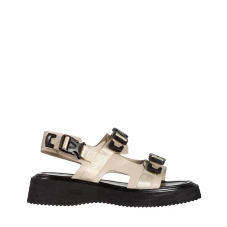 Caroline bézs női szandál, műbőrből készült