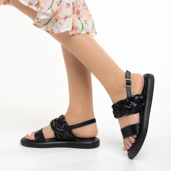 Mariam fekete női szandál, műbőrből készült