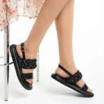 Mariam fekete női szandál, műbőrből készült