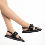 Mariam fekete női szandál, műbőrből készült