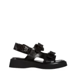 Caroline fekete női szandál, műbőrből készült