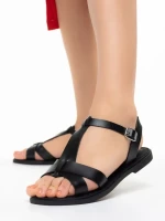 Deisha fekete női szandál, műbőrből készült