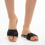 Deloria fekete női papucs, műbőrből készült