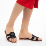 Demetria fekete női papucs, műbőrből készült