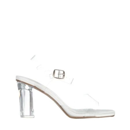 Vanessa fehér női szandál, szintetikus anyagból készült