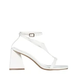 Francine fehér női szandál, műbőrből készült
