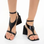 Francine fekete női szandál, műbőrből készült