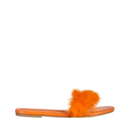 Raylee narancssárga női papucs, műbőrből készült
