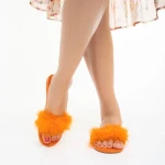 Raylee narancssárga női papucs, műbőrből készült