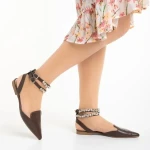 Becky barna női cipő, műbőrből készült