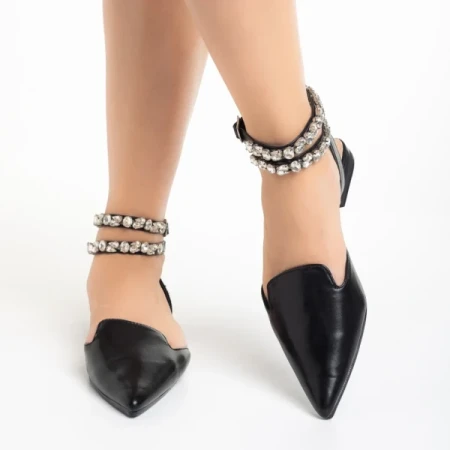 Becky fekete női cipő, műbőrből készült