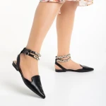 Becky fekete női cipő, műbőrből készült