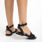 Danessa fekete női szandál, természetes bőrből készült