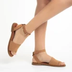 Danessa camel női szandál, természetes bőrből készült