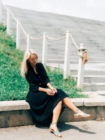 Danessa zöld női szandál, természetes bőrből készült