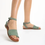 Danessa zöld női szandál, természetes bőrből készült