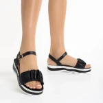 Wilda fekete női szandál, műbőrből készült